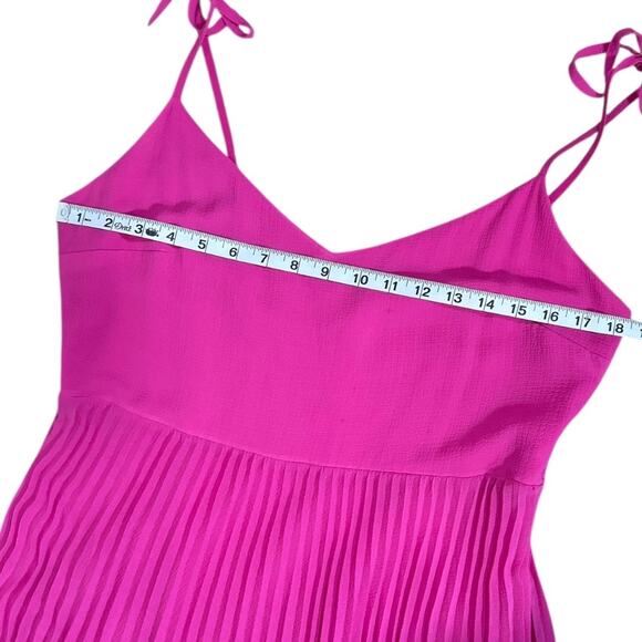 Sezane Pink Nissa Midi Dress with Tie Straps - Size 42 - Picture 4 of 8